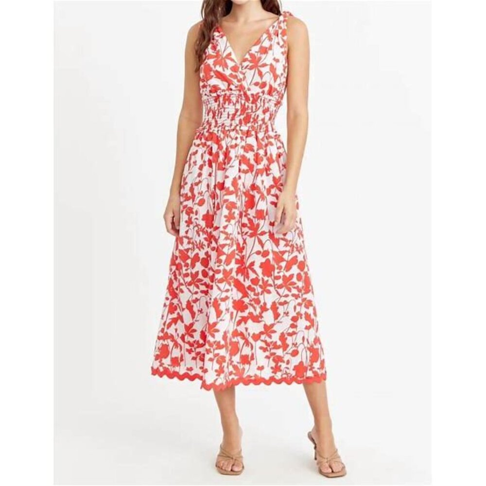 Adelyn Rae Dresses | New Adelyn Rae Pami Shoulder Tie Dress In Poppy Red | LG